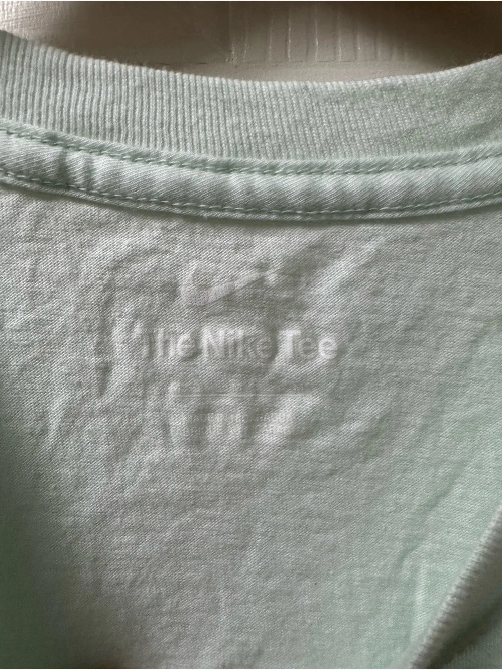 Nike Light Mint Short Sleeve Tee with Multicolor Peace Logo